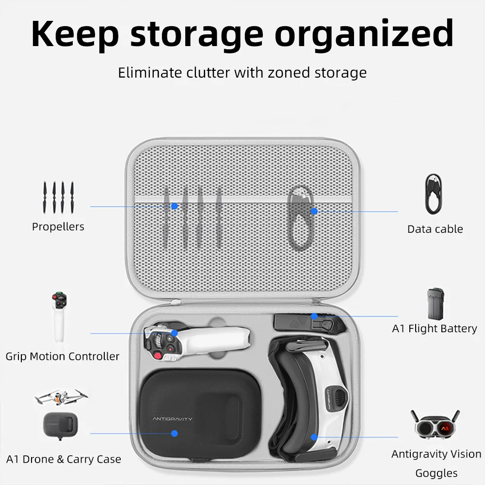 Sac de rangement en cuir PU, é - Drone Hard Shell Case avis et prix